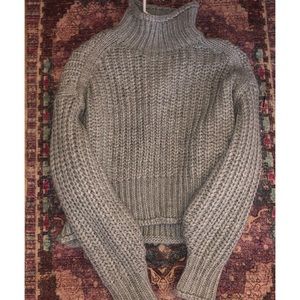 Grey Turtleneck Sweater